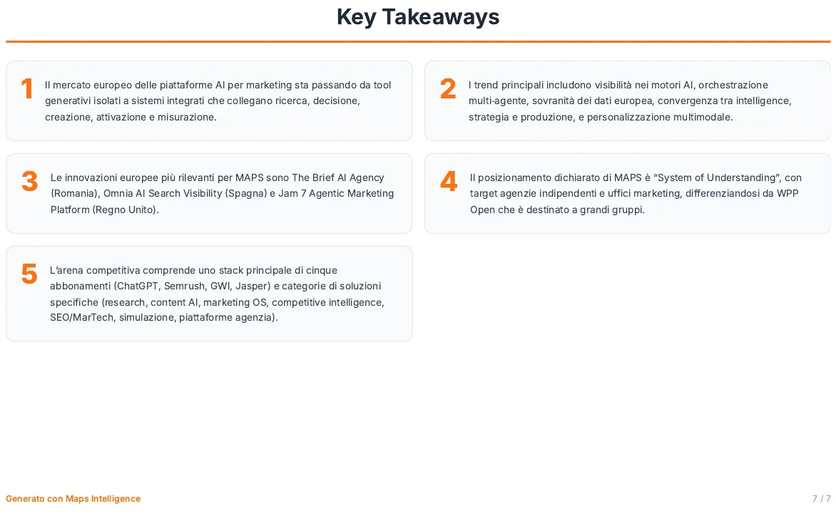 I key takeaways