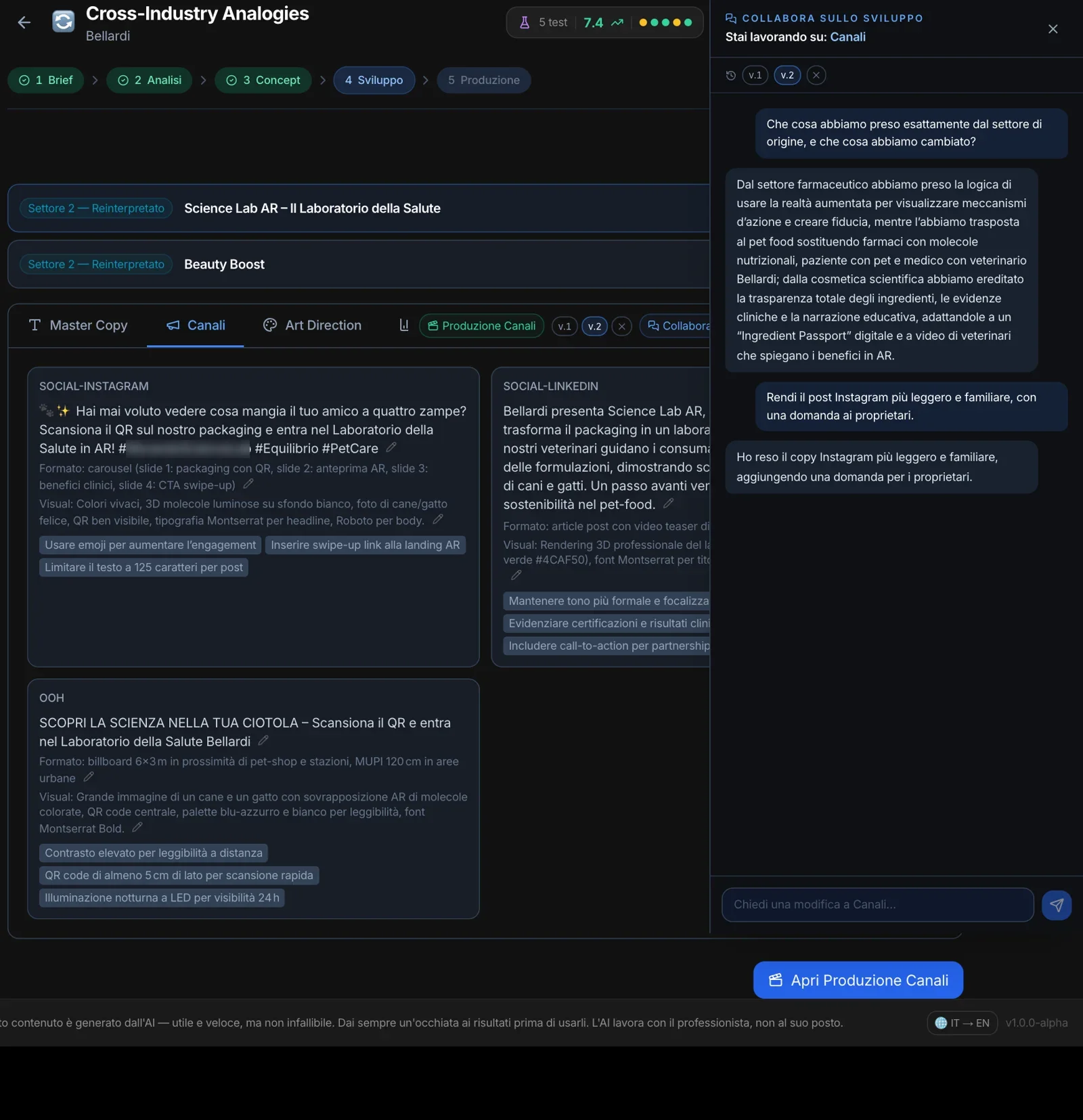 Collabora: il trasferimento dal settore d’origine e il post Instagram reso più familiare