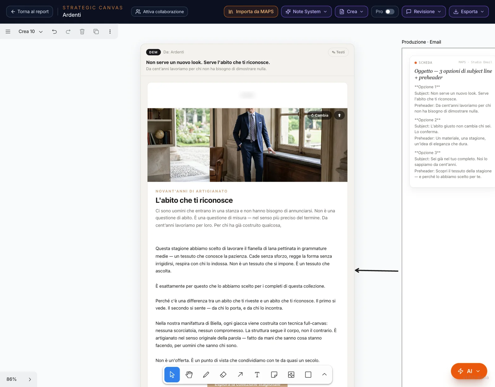 Un’email: la DEM con oggetto e preheader