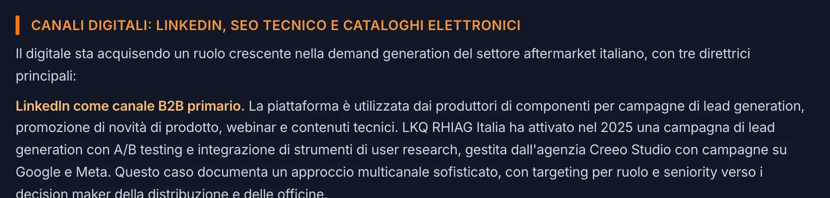 Canali digitali B2B: LinkedIn, SEO tecnico, cataloghi elettronici