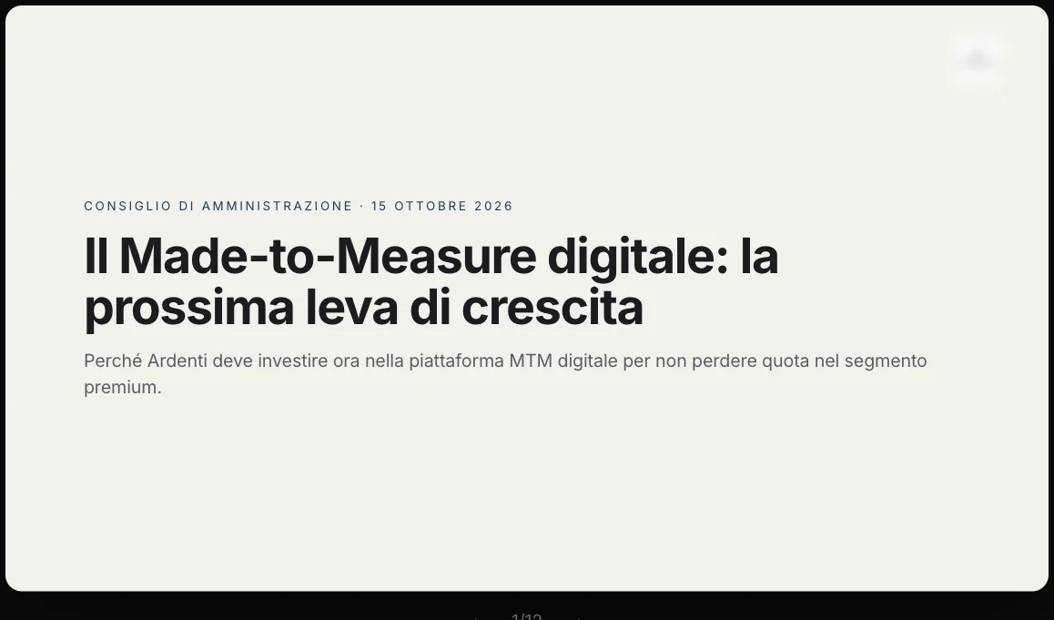 La copertina, con l’occasione presa dal brief: il Consiglio del 15 ottobre.