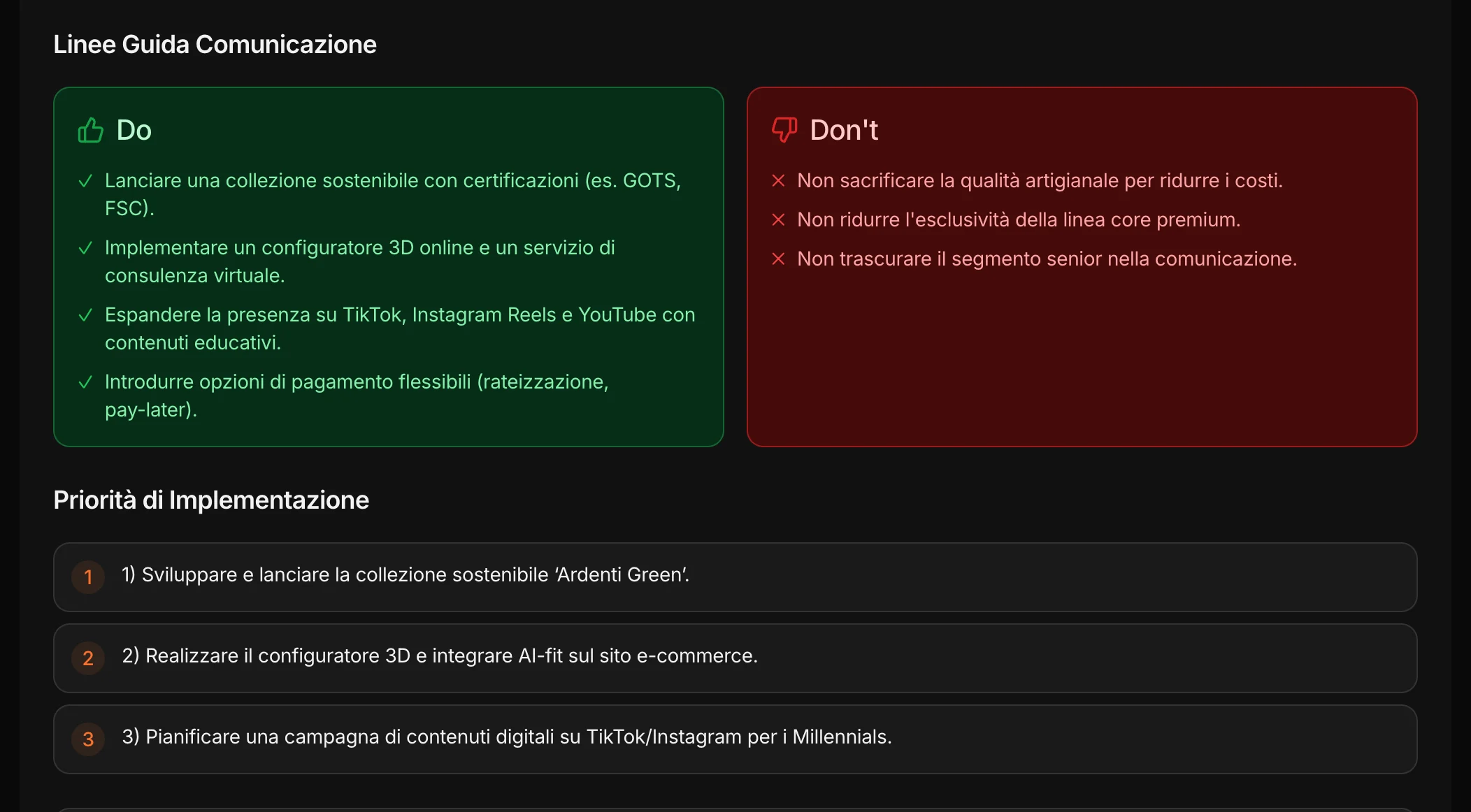 Le linee guida di comunicazione dello scenario: cosa fare, cosa evitare, le priorità