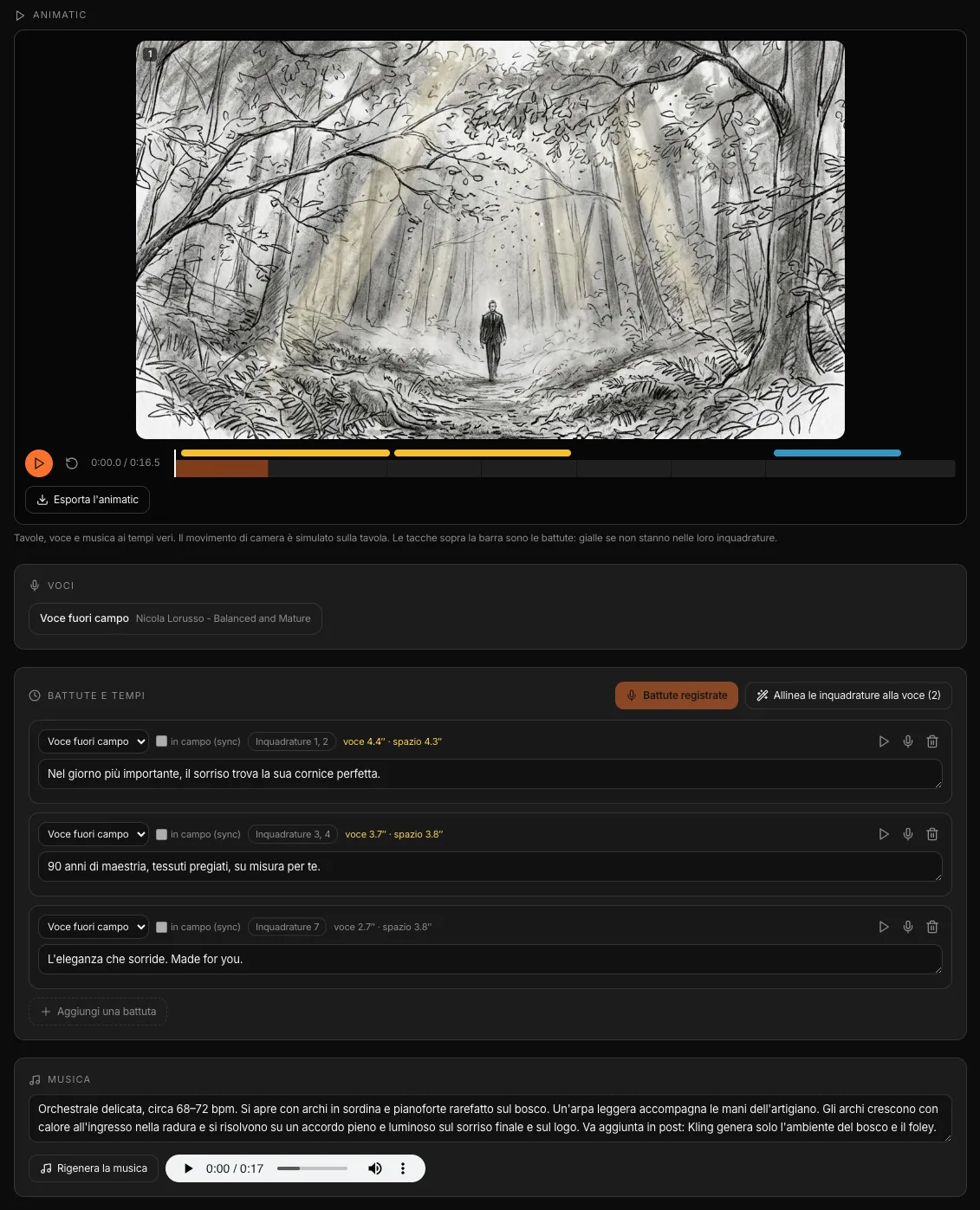 La tappa Voce: l’animatic, le voci per speaker, le battute con i tempi, la musica