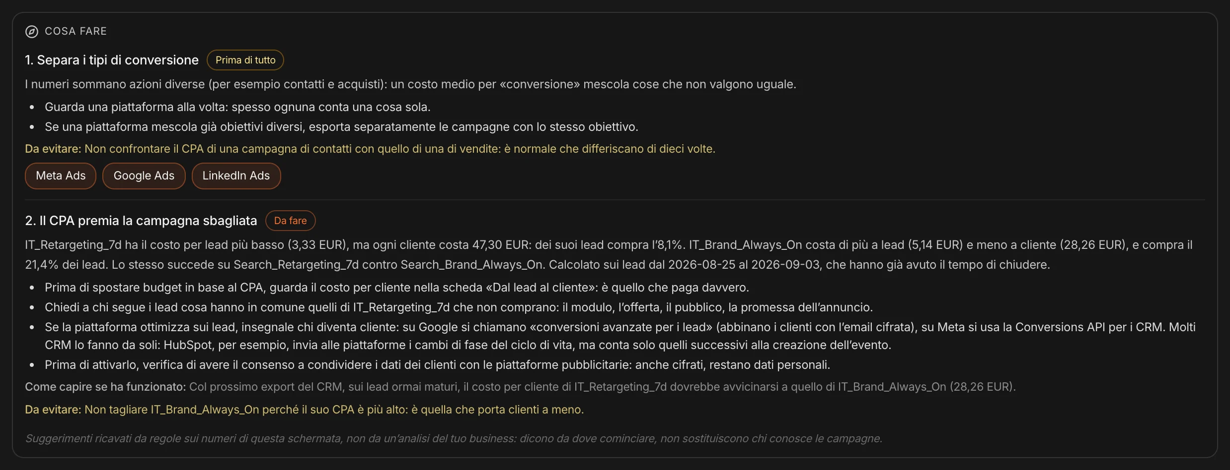 Cosa fare: le mosse, con passi, verifica e cosa evitare