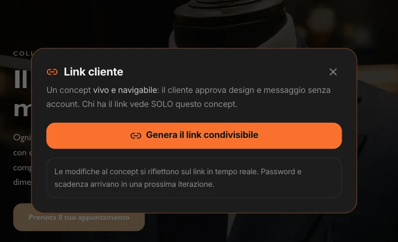 Link cliente: il concept navigabile da far approvare